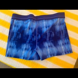 Under Armour tie dye spandex shorts